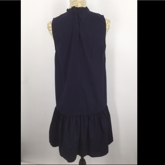 H&M Navy Blue Small Sleeveless Peasant Dress - Picture 3 of 9